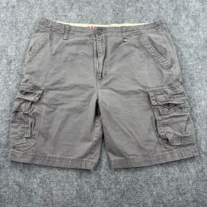Unionbay Cargo Shorts Size 42 Gray Multi Pocket Cotton Utility Men's